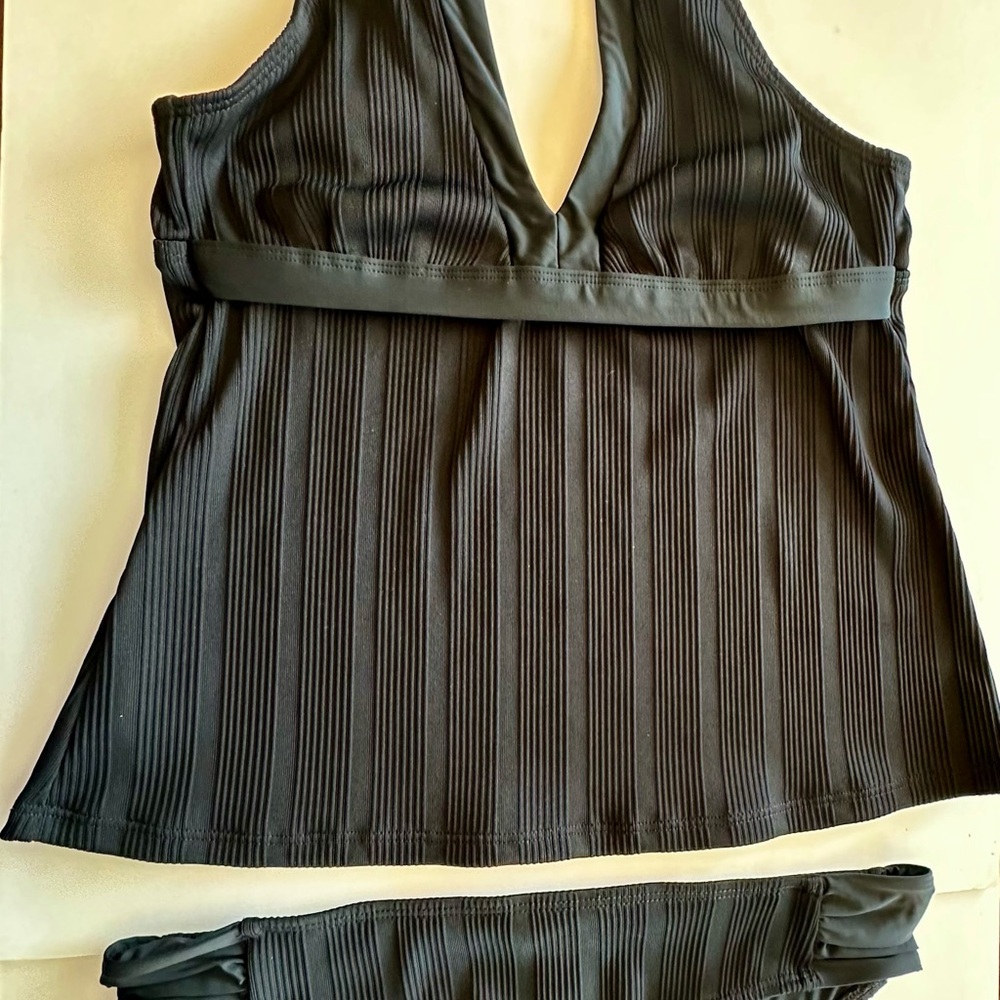 Athena Black Key Hole Neckline swimsuit